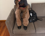 LEOPARD PRINT LONG SLEEVE TEE