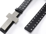 STUDDED CROSS BELT WITH BURST PATTERN
