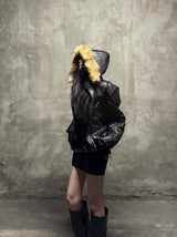 FAUX FUR MULTI-ZIPPER JACKET