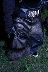 WAXED LEATHER WRESTLING PANTS