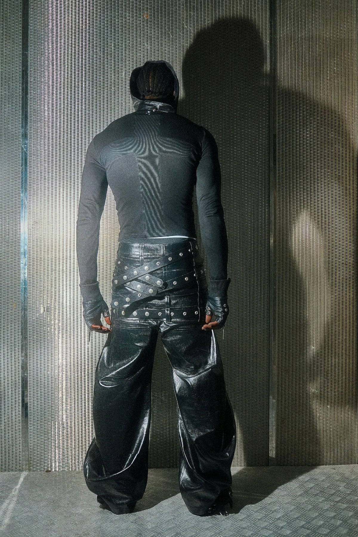 MULTI-WAIST LEATHER PANTS