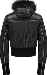 HOODED COTTON JACKET WITH DETACHABLE COLLAR
