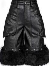 WAXED LEATHER WRESTLING PANTS
