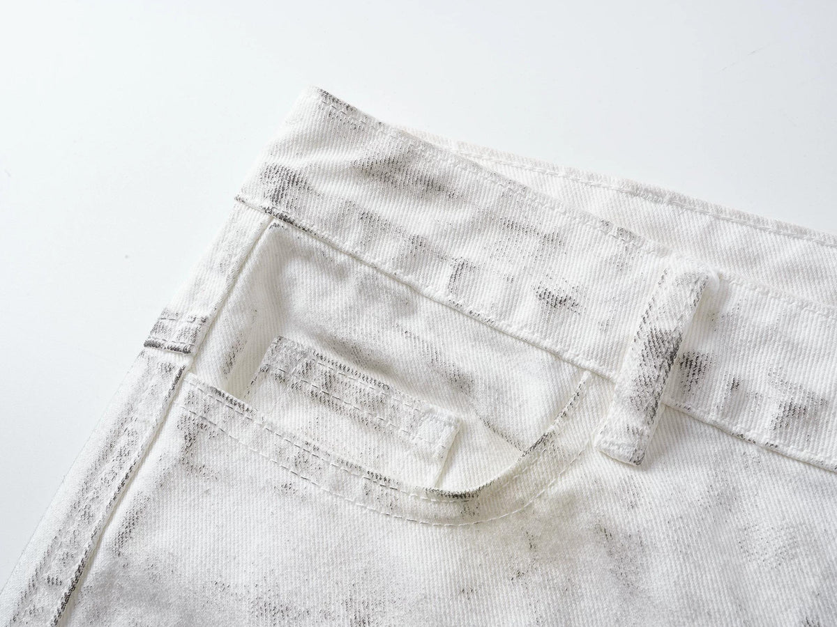 WRECKING WHITE WAX PANTS