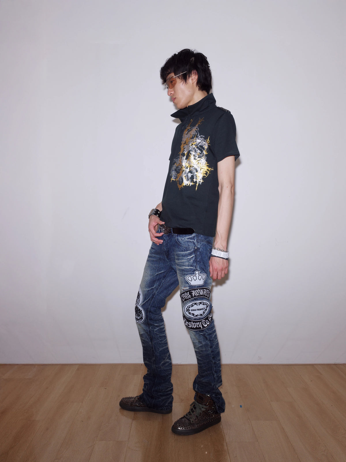 RETRO HOT-STAMPED POLO SHIRT