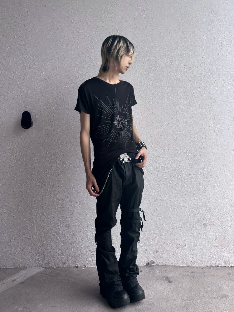 SWALLOWTAIL HEM T-SHIRT