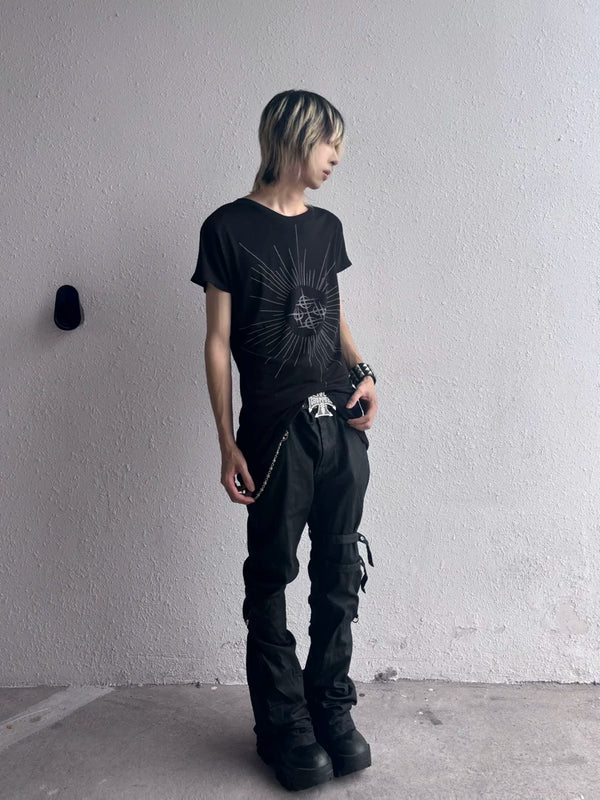 SWALLOWTAIL HEM T-SHIRT