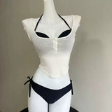 CHIC THREE-PIECE BIKINI SET