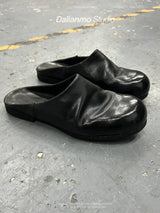 RETRO PLEATED LEATHER SANDALS
