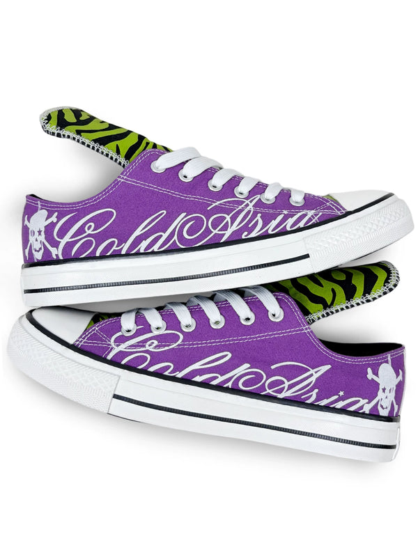 ZEBRA SKULL PRINT SNEAKERS