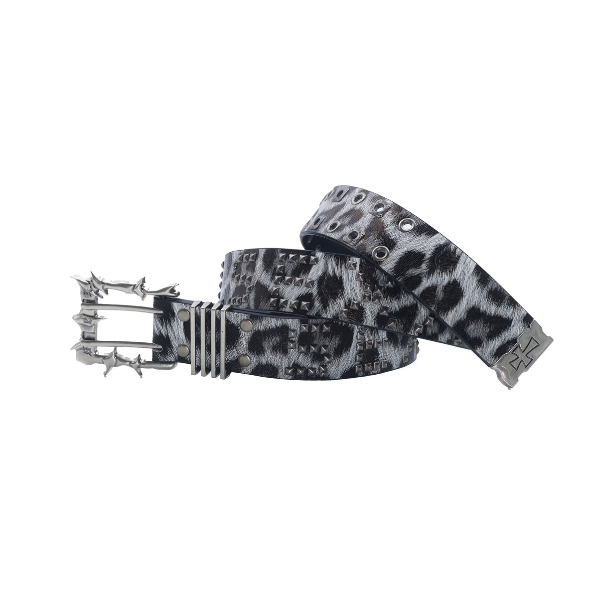 PUNK STUDDED LEOPARD BELT