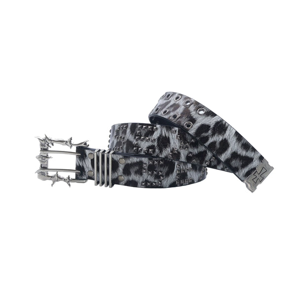 PUNK STUDDED LEOPARD BELT