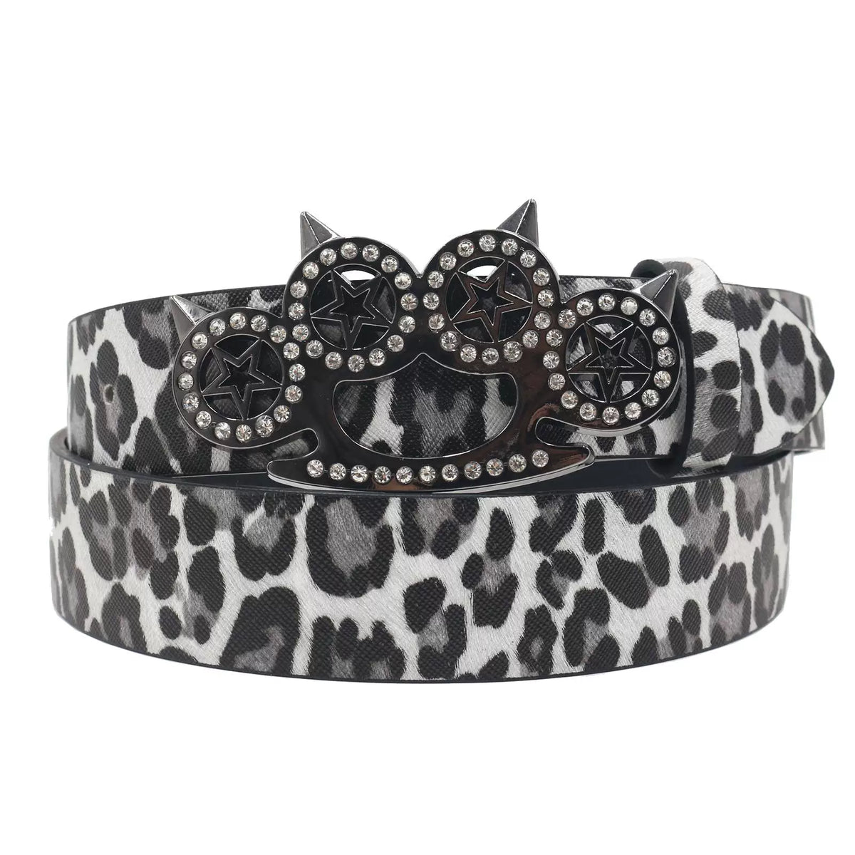 PUNK LEOPARD PRINT BELT