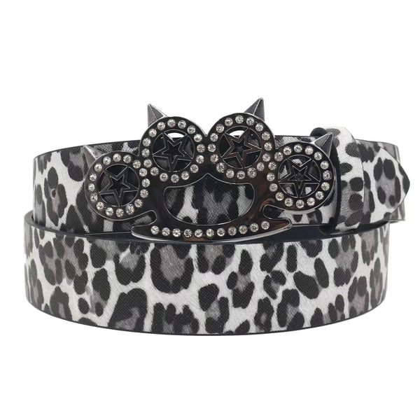 PUNK LEOPARD PRINT BELT