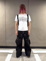 WINDPROOF WIDE LEG NYLON PANTS