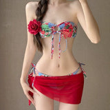 BANDEAU BIKINI SET: ETHNIC PRINT