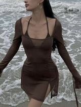 SLIMMING TULLE COVER-UP SET