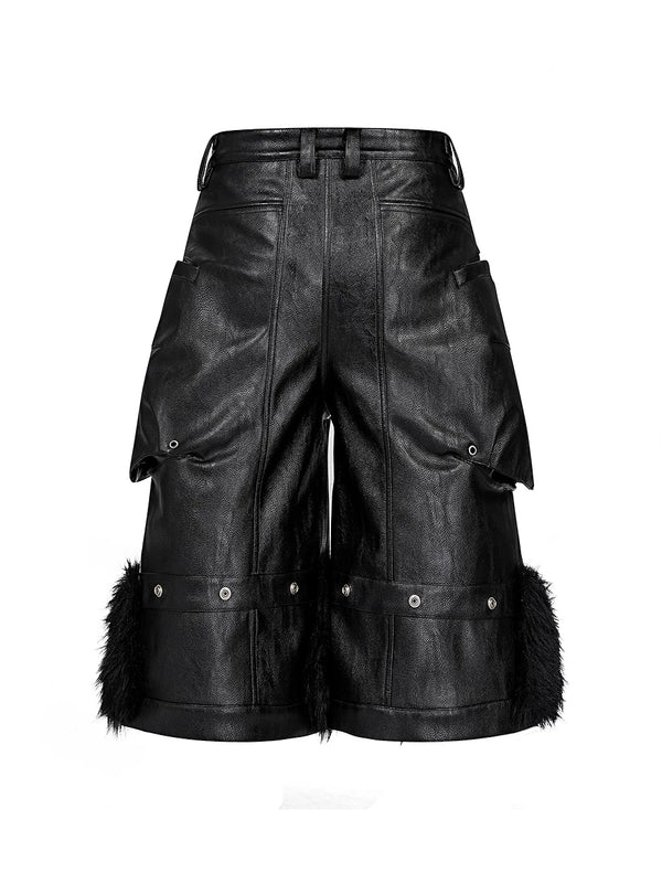 WRESTLER WAXED LEATHER PANTS