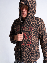 LEOPARD PRINT HOODED SWEATSHIRT