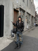 FUR-TRIMMED BOMBER JACKET