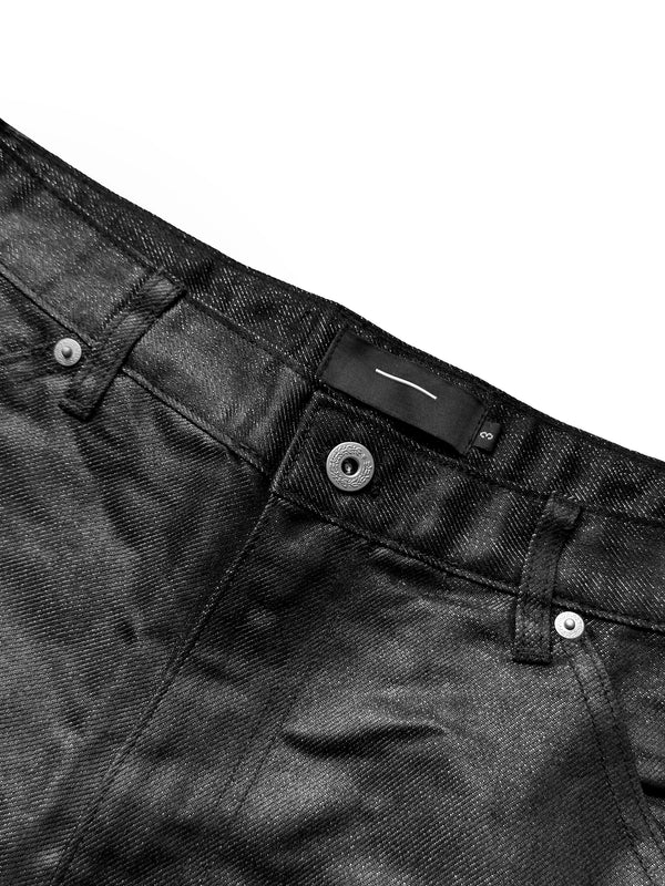 GLOSSY SILVER SILK PANTS