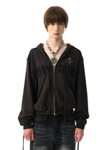 MULTI-STRIPE ZIPPER SWEATSHIRT JACKET