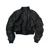 VINTAGE AGED COTTON BOMBER JACKET