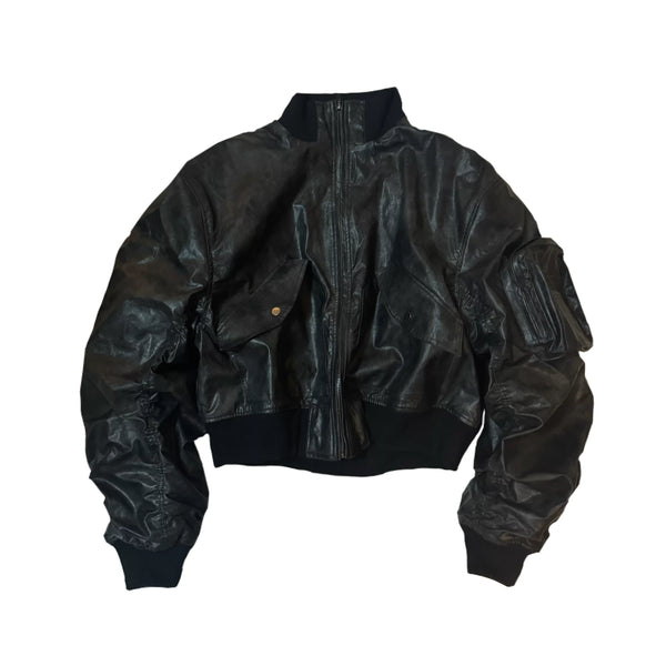 VINTAGE AGED COTTON BOMBER JACKET