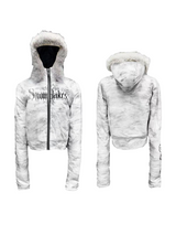 WASHED HOODED SWEATSHIRT JACKET