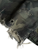 CAMOUFLAGE PATCHWORK COTTON SHORTS