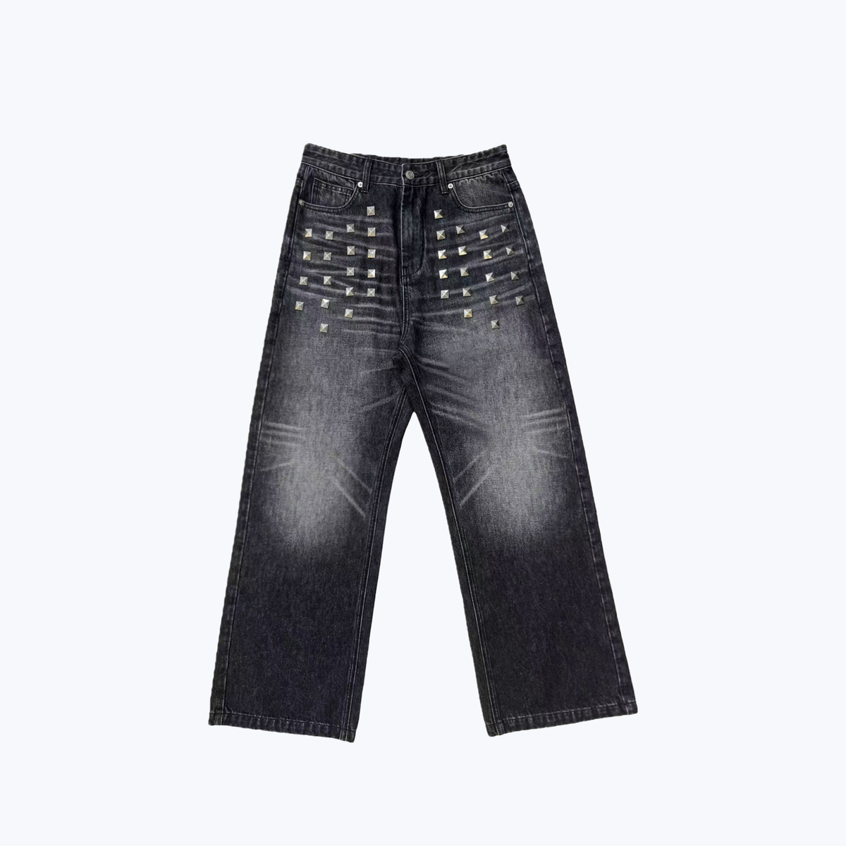 BLUE CAT WHISKERS EMBELLISHED JEANS