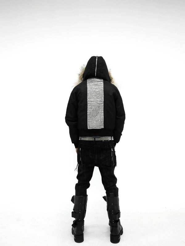 COATED SLIM FIT BLACK JEANS