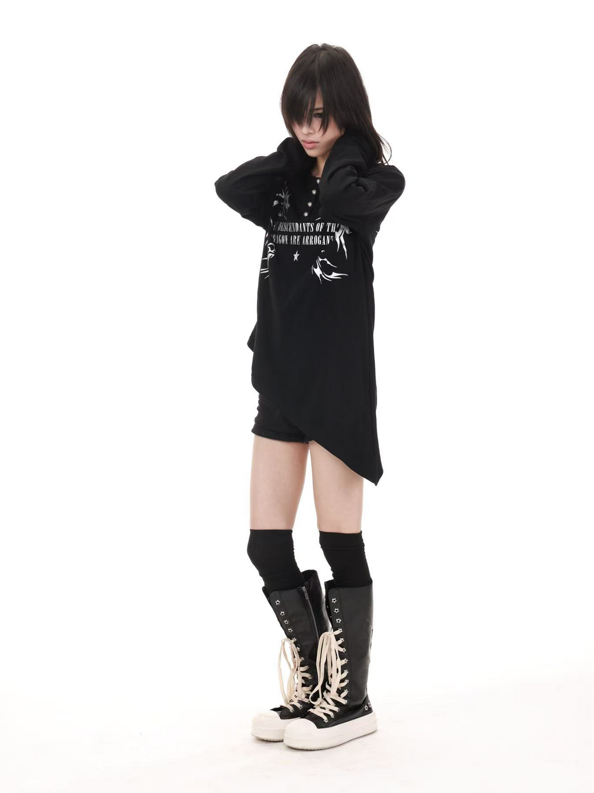 IRREGULAR DRAGON PATTERN T-SHIRT