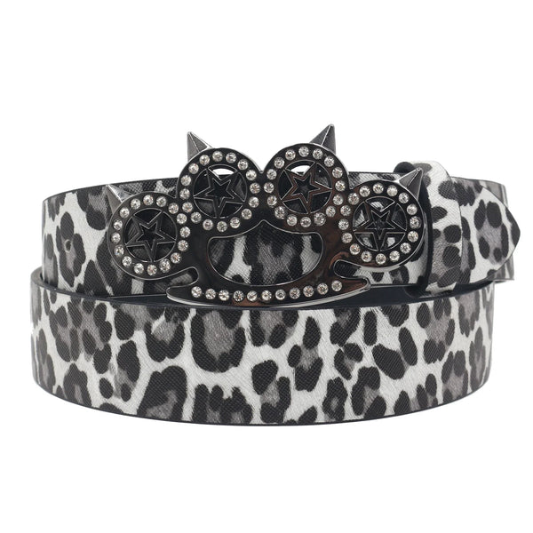 PUNK LEOPARD PRINT BELT