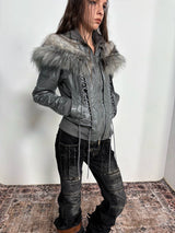 FAUX FUR SHAWL PARKER JACKET