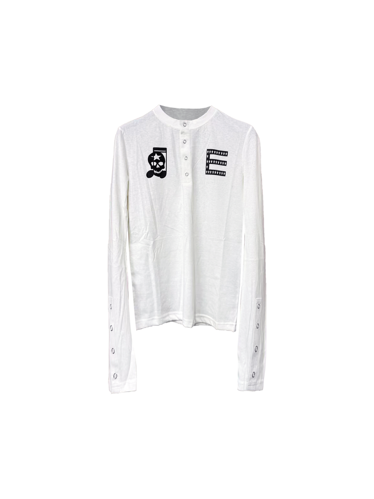 DARK-SKULL HENLEY LONG SLEEVE TEE