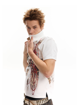 BEIGE LEOPARD PRINT POLO SHIRT