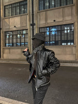 FUR-TRIMMED BOMBER JACKET