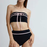 SEDUCTIVE BOW-TIE HIGH-WAISTED BIKINI