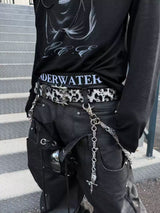 PUNK STUDDED LEOPARD BELT