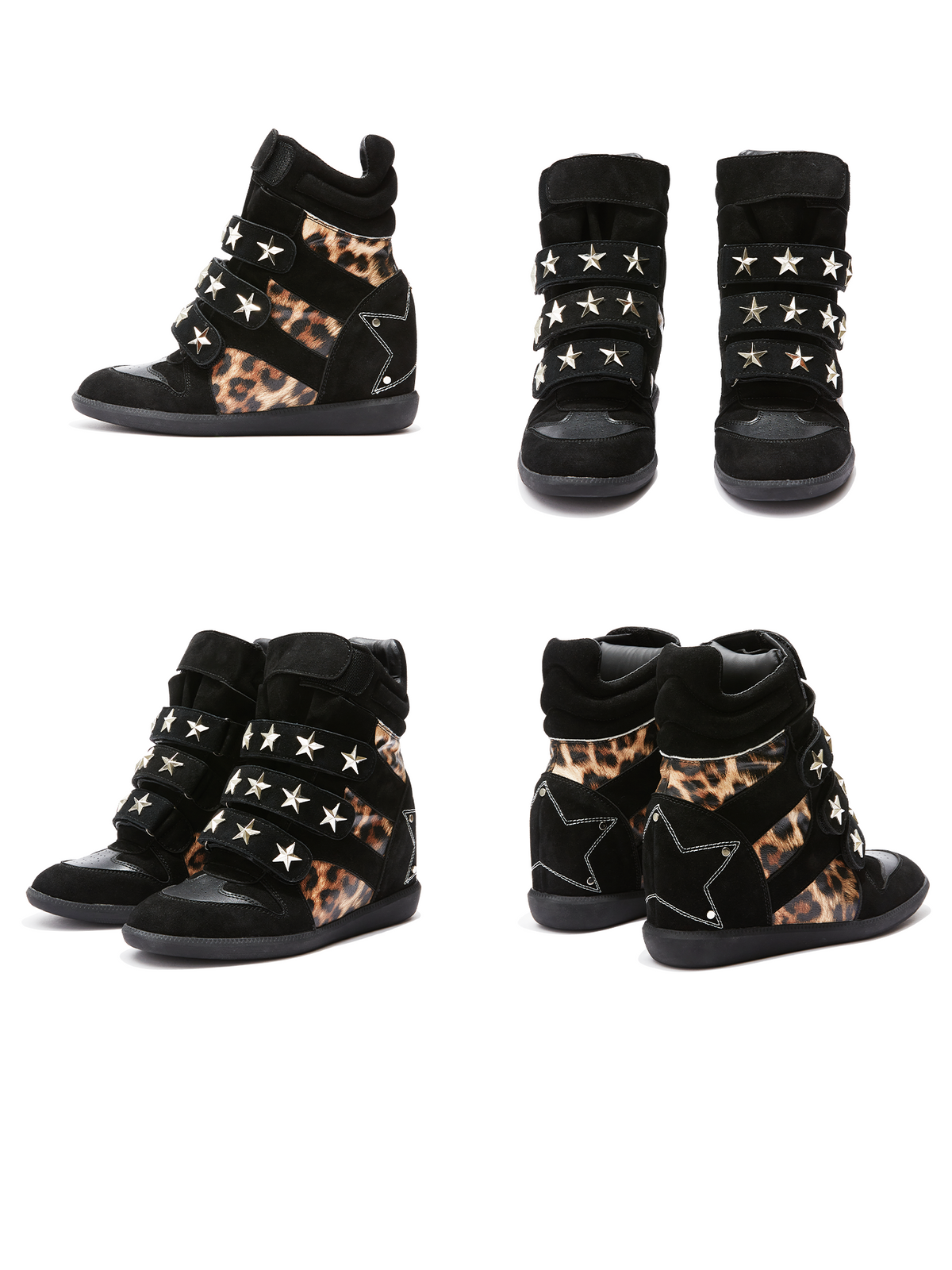RETRO LEOPARD HIGH-TOP SNEAKERS