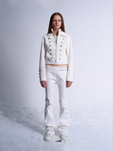 SLIM FIT WHITE BAMBOO JEANS
