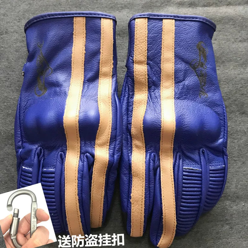 VINTAGE LEATHER BIKER GLOVES