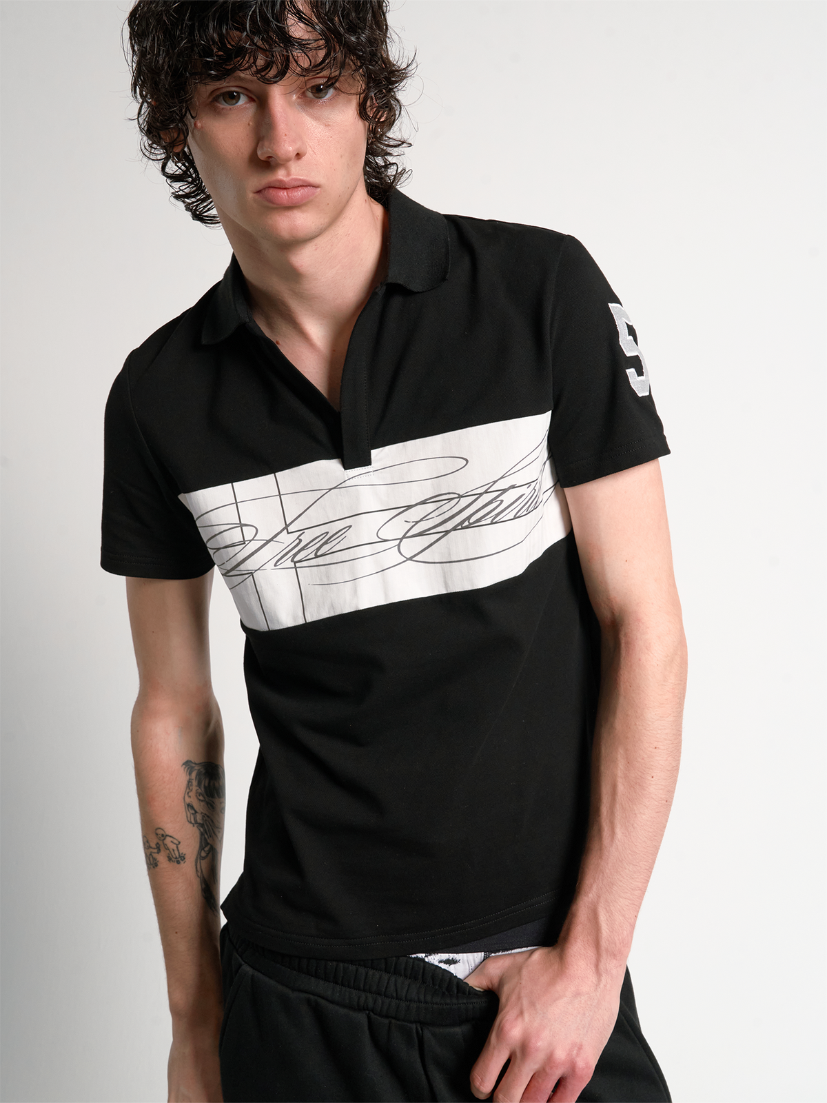 PATCHWORK CROSS PRINT POLO