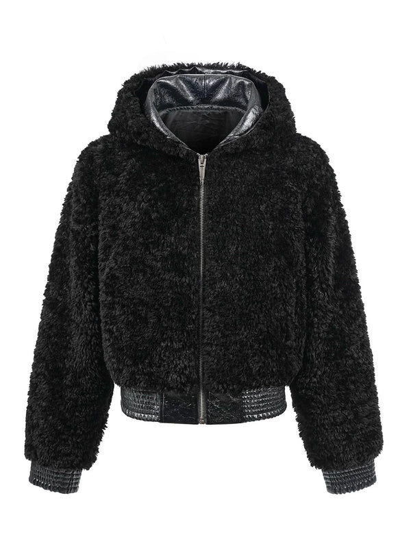 PLUSH PATCHWORK SUEDE JACKET