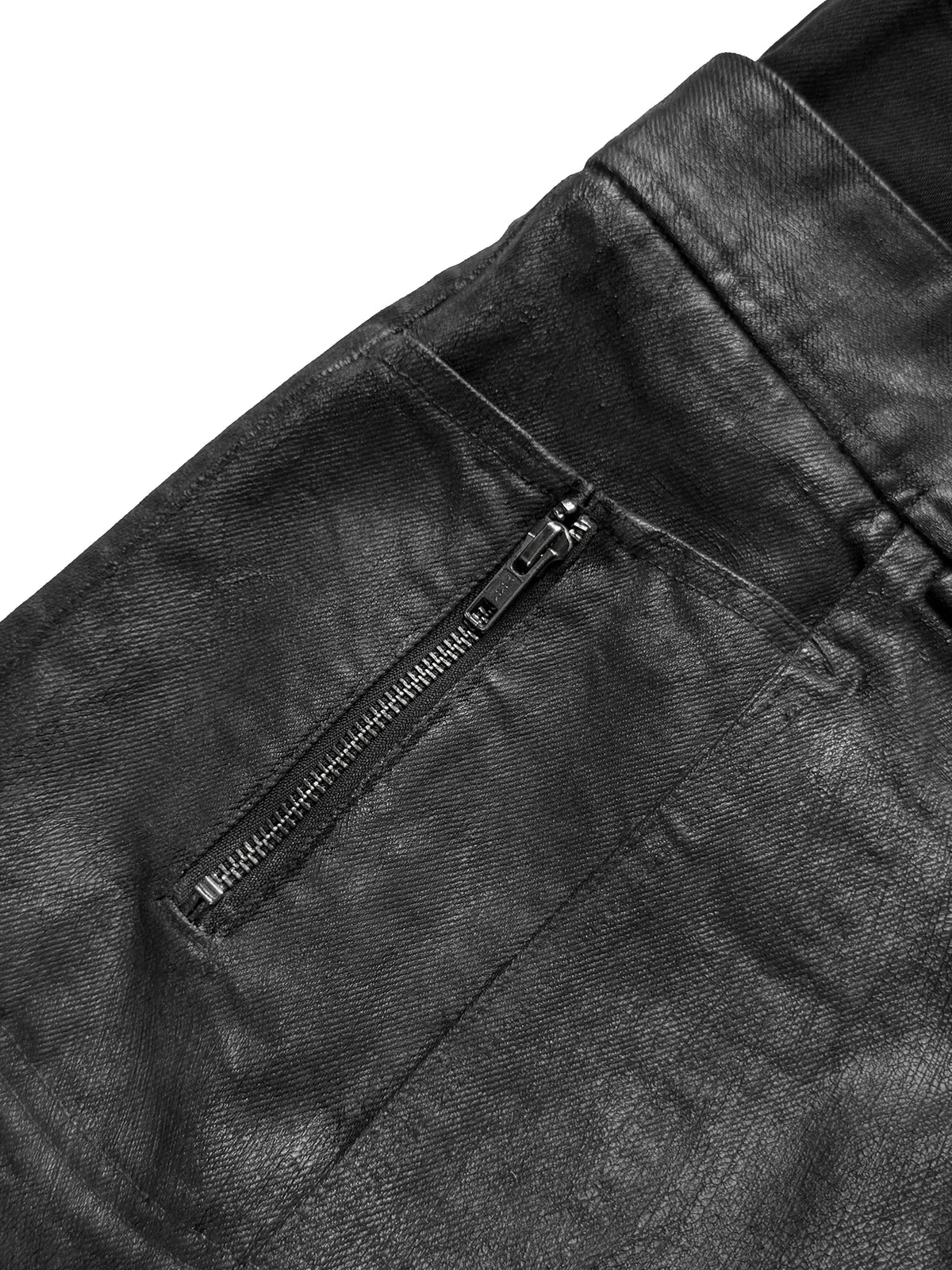 PAINTED WAXED DENIM PANTS
