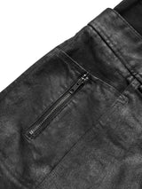 PAINTED WAXED DENIM PANTS