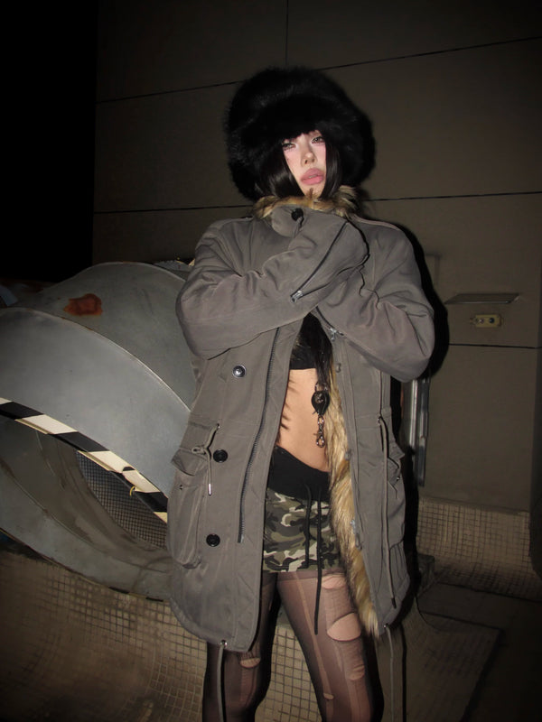 FAUX FUR WINDPROOF JACKET