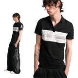 PATCHWORK CROSS PRINT POLO