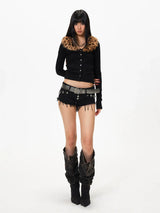 LEOPARD PRINT LONG SLEEVE T-SHIRT
